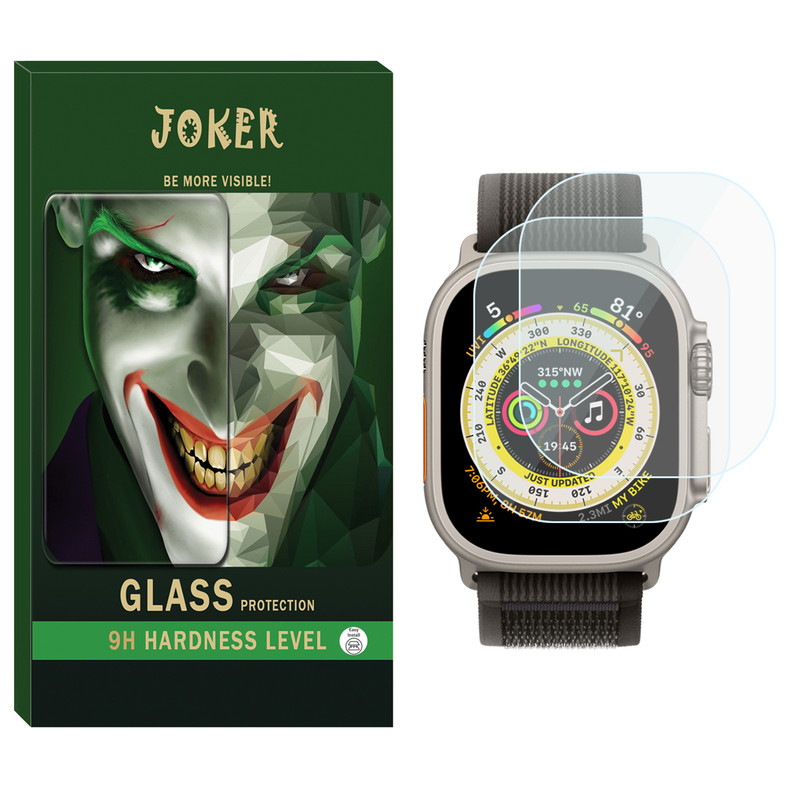 محافظ صفحه نمایش شیشه‌ای جوکر مدل SH-JK مناسب برای ساعت هوشمند الترا TW8 بسته دو عددی