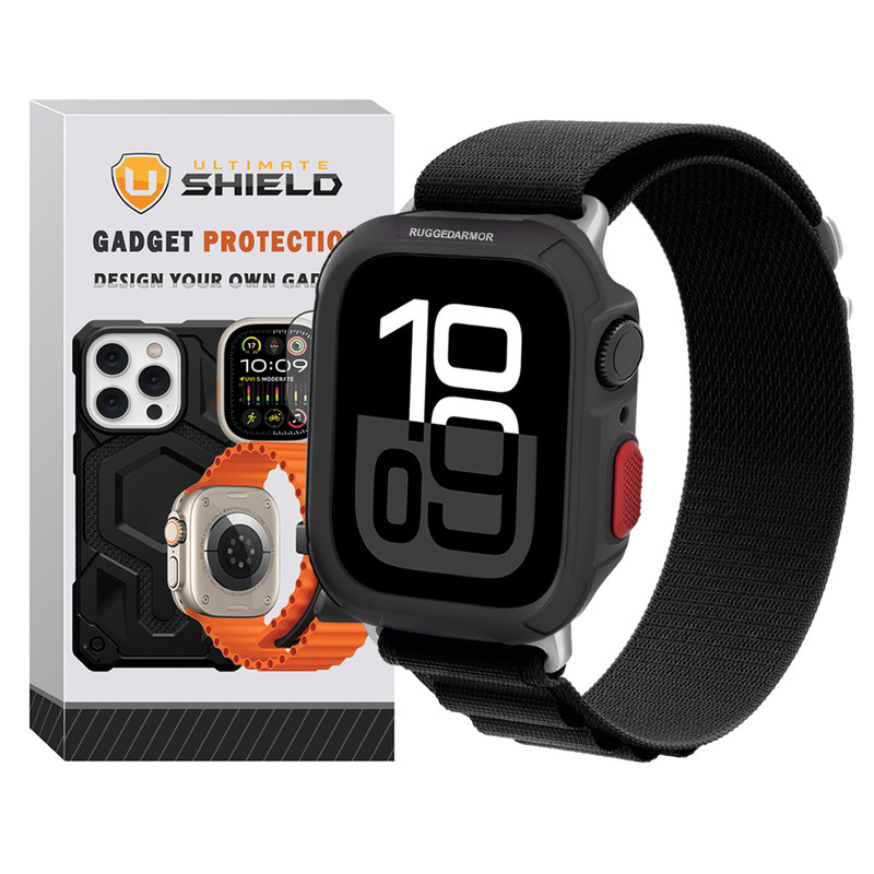 بند آلتیمیت شیلد مدل Alpine Rugged مناسب برای اپل واچ Series 8 41mm به همراه کاور