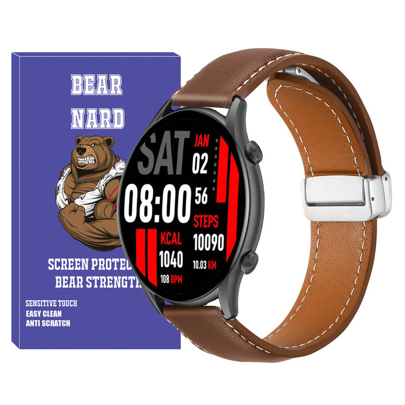 بند برنارد مدل Mag Leather BR TW مناسب برای ساعت هوشمند کیسلکت سایز 22 میلی متری Kr / Kr pro / Ks / Ks Pro / Ks Mini