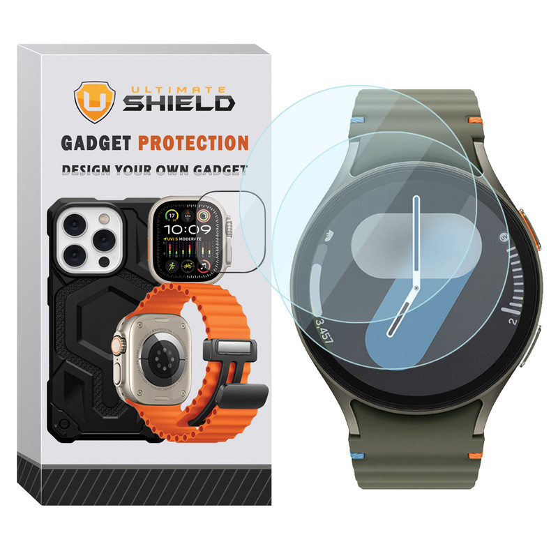 محافظ صفحه نمایش شیشه‌ای آلتیمیت شیلد مدل Glass-UL مناسب برای ساعت هوشمند سامسونگ Galaxy Watch 7 44mm بسته دو عددی