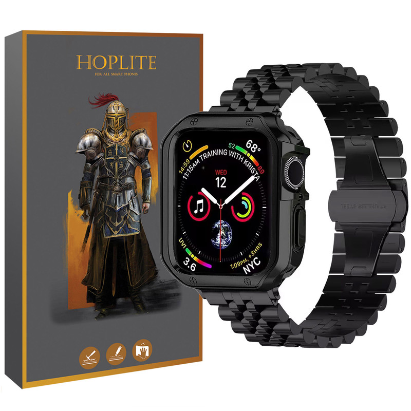 بند هاپلایت مدل 5Bead LUX HL مناسب برای اپل واچ سری 7/8/9 سایز 41 میلی متری به همراه کاور