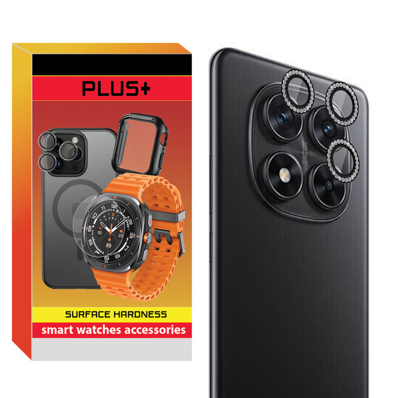 محافظ لنز دوربین پلاس مدل Ring Diamond PL مناسب برای گوشی موبایل شیائومی Redmi Note 14 Pro