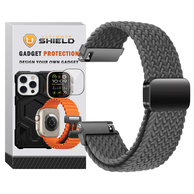 بند آلتیمیت شیلد مدل Braided Magsolo TW مناسب برای ساعت هوشمند گلوریمی  M1 Pro / M2 / M2 Pro / M2 Max / GS1 Pro / GS2 / GR1 / GS1 Pro / GS2 / GS2 / GS2 SE / GX Race / GS2 X 22mm