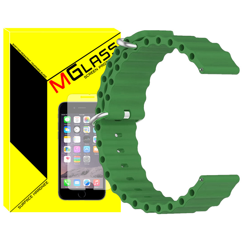 بند ام‌گلس مدل Ocean مناسب برای ساعت هوشمند سامسونگ Galaxy Watch Active 1 / Active 2 40mm / Active 2 44mm / Watch 3 41mm / Watch 4 40mm / watch 4 42mm / watch 4 44mm / watch 4 46mm