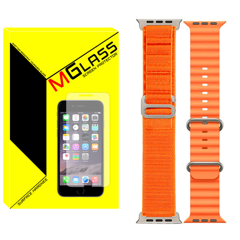 بند ام‌گلس مدل Ocean-Alpine مناسب برای اپل واچ Ultra 49 میلی متر مجموعه دو عددی