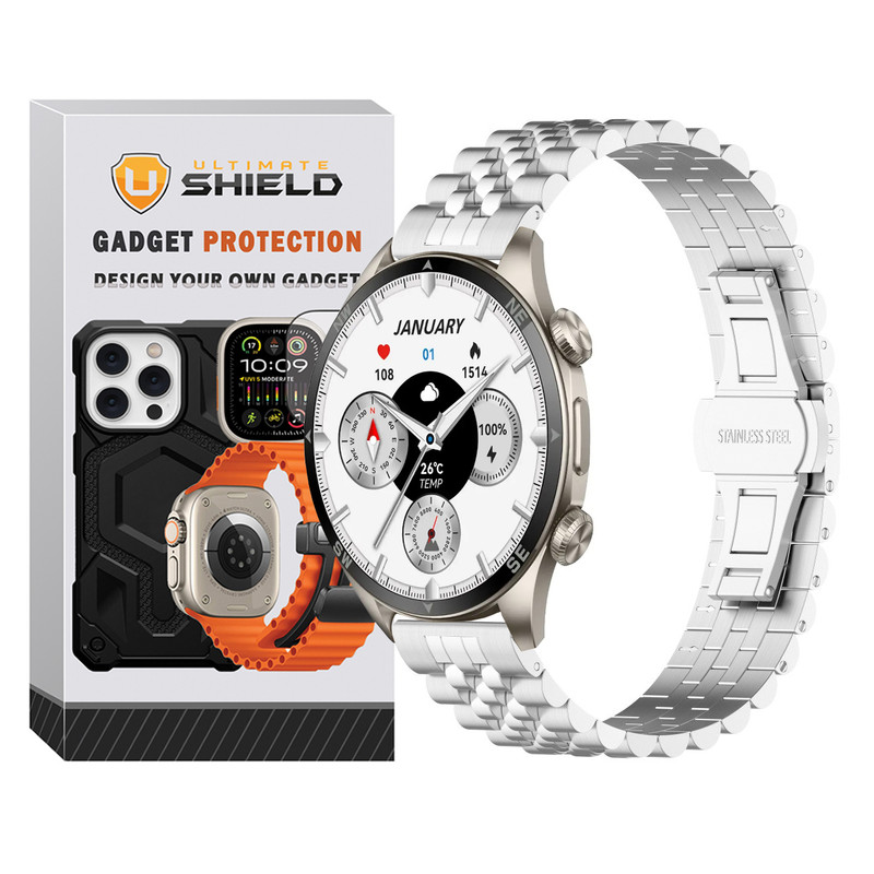 بند آلتیمیت شیلد مدل 5Row TW مناسب برای ساعت هوشمند گلوریمی GX Sport 22mm