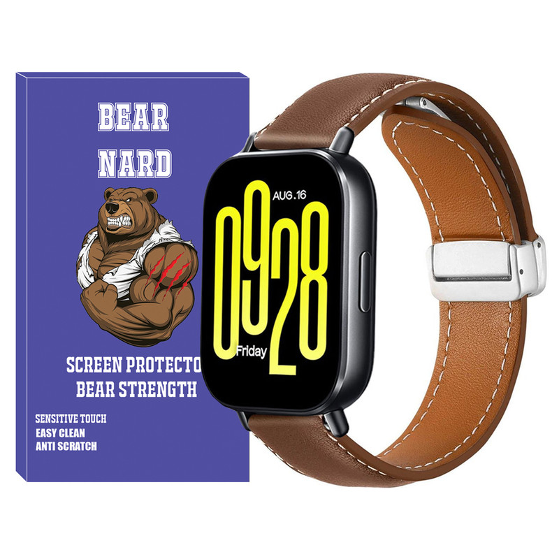 بند برنارد مدل Mag Leather BR TW مناسب برای ساعت هوشمند شیائومی سایز 22 میلی متری Redmi Watch 5 Active / Watch 5 Lite