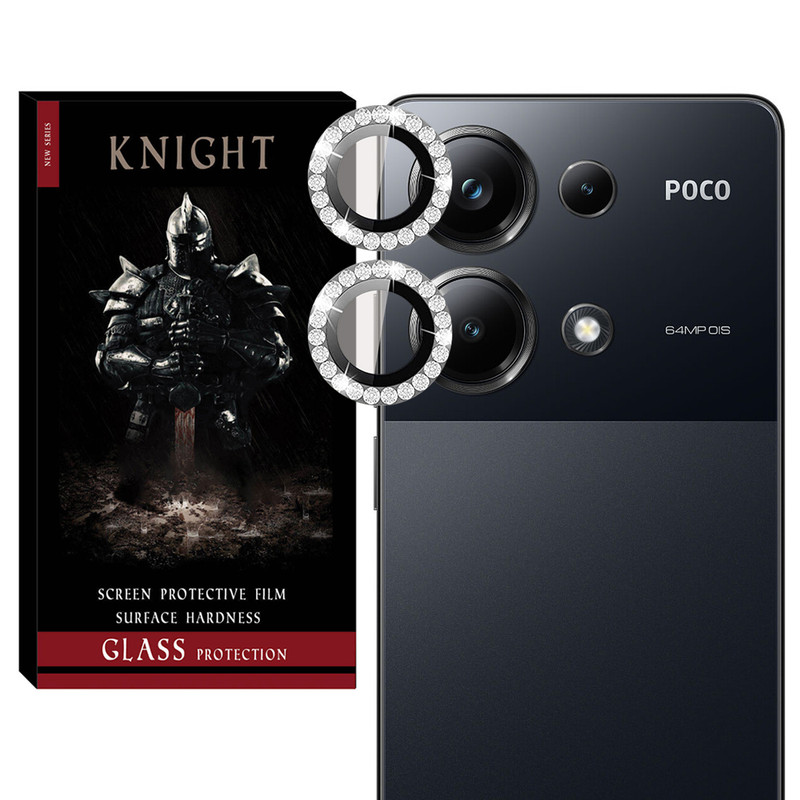محافظ لنز دوربین نایت مدل RNG Diamond KT مناسب برای گوشی موبایل شیائومی Poco M6 Pro 4G