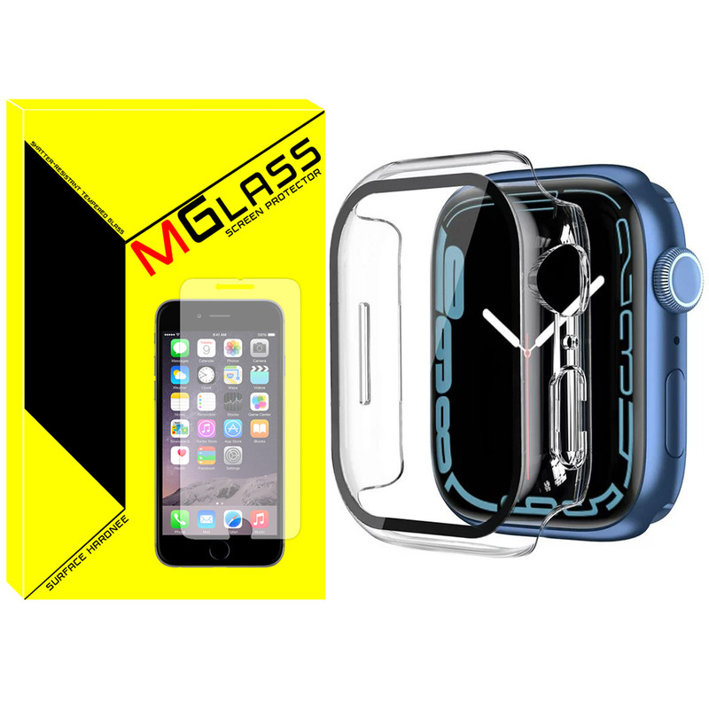 کاور ام‌گلس مدل MG-360 مناسب برای اپل واچ Series SE 2022 Aluminum Case 40mm / SE 2021 Aluminum Case 40mm / Series 5 40mm / Series 6 40mm / Series 4 40mm به همراه محافظ صفحه نمایش