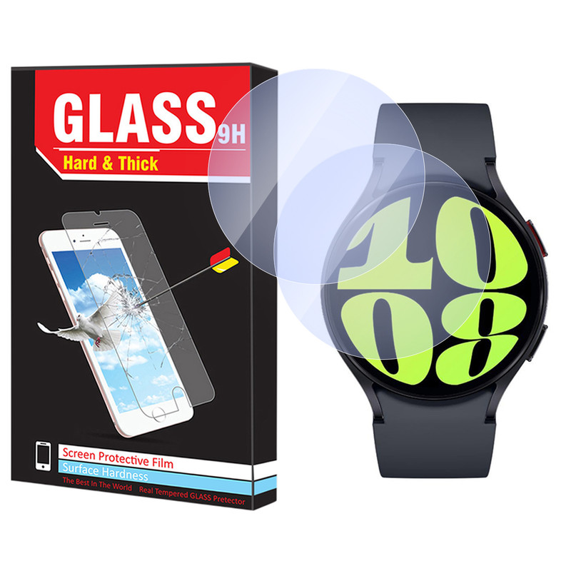 محافظ صفحه نمایش شیشه‌ای هارد اند تیک مدل SH-HT مناسب برای ساعت هوشمند سامسونگ Galaxy watch 6 40mm بسته دو عددی