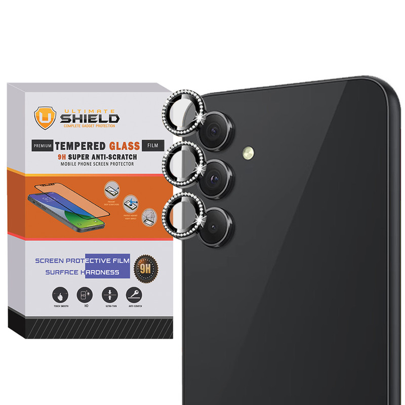 محافظ لنز دوربین آلتیمیت شیلد مدل Ring Metal Diamond مناسب برای گوشی موبایل سامسونگ Galaxy A54 5G