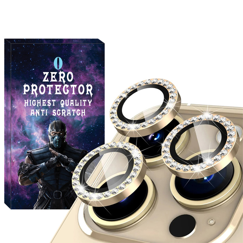 محافظ لنز دوربین زیرو مدل Ring Metal Diamond مناسب برای گوشی موبایل اپل Iphone 14 Pro / 14 Pro max