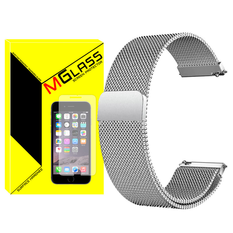 بند ام‌گلس مدل Milanese-MG-TW مناسب برای ساعت هوشمند شیائومی Imiki SF1