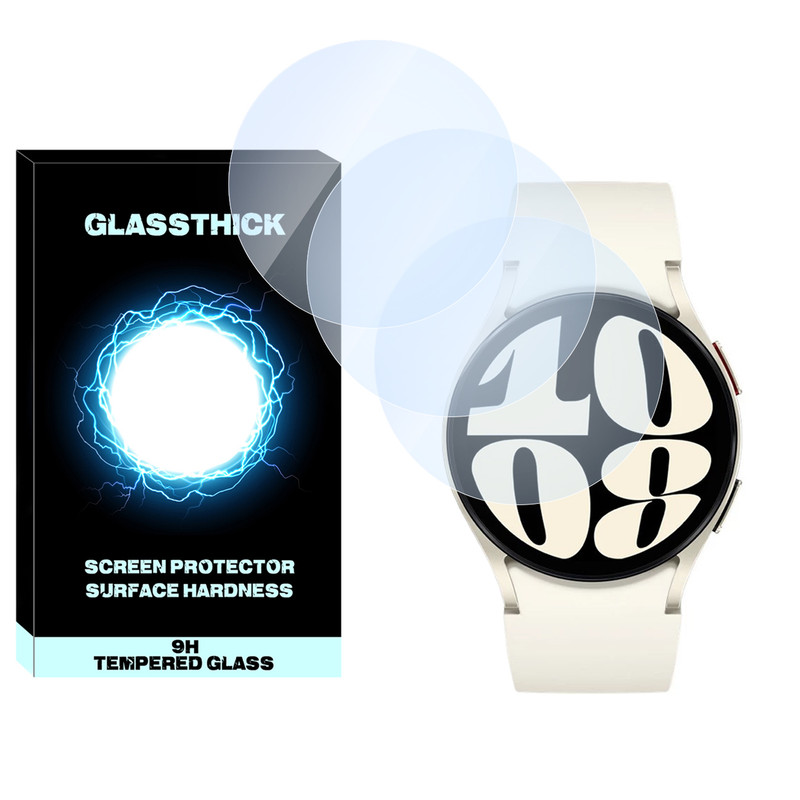 محافظ صفحه نمایش شیشه‌ای گلستیک مدل SH-GL مناسب برای ساعت هوشمند سامسونگ Galaxy watch 6 44mm بسته سه عددی