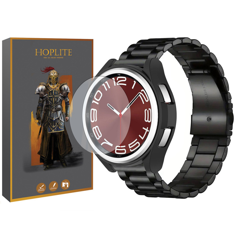 بند هاپلایت مدل 3Bead-GRD HL مناسب برای ساعت هوشمند سامسونگ Galaxy Watch 6 Classic 47mm به همراه کاور