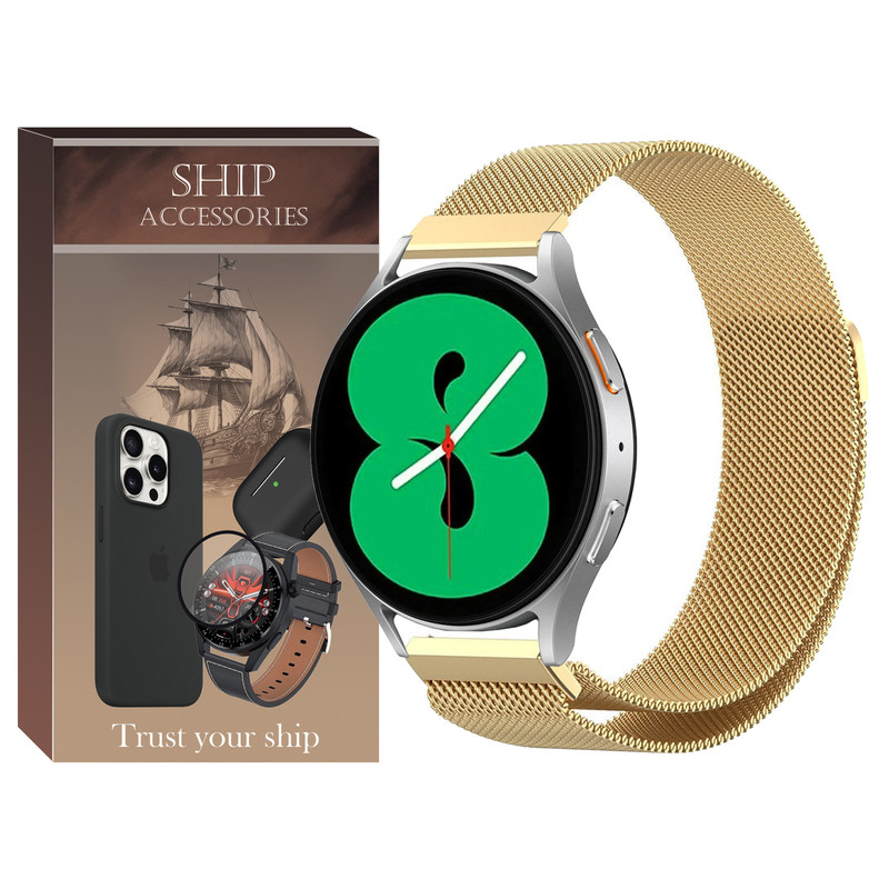 بند شیپ مدل Milanese SH مناسب برای ساعت هوشمند سامسونگ Galaxy Watch 4/5/6/7/FE سایز 40/43/44/46/47 میلی متری