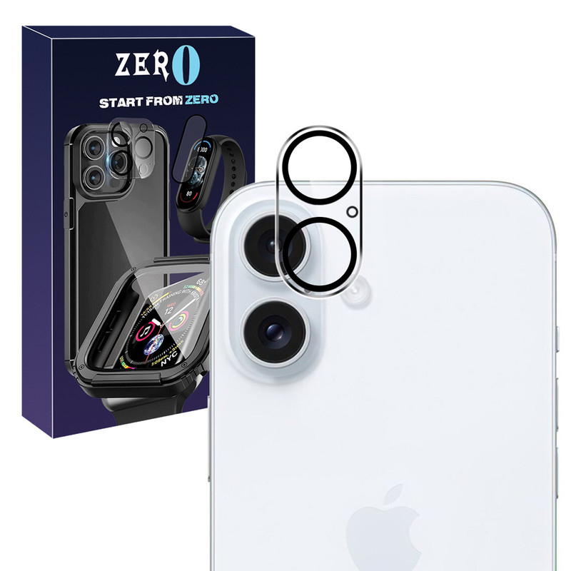 محافظ لنز دوربین زیرو مدل Glass 3D ZR مناسب برای گوشی موبایل اپل iPhone 16 / 16 Plus