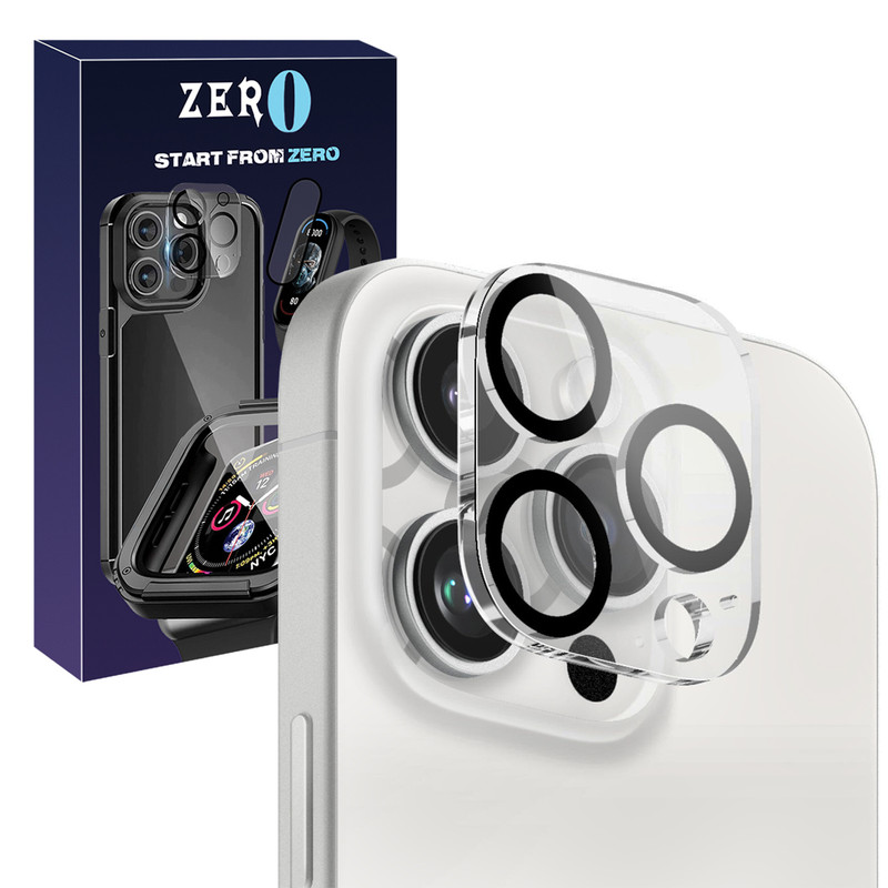 محافظ لنز دوربین زیرو مدل Glass 3D ZR مناسب برای گوشی موبایل اپل iPhone 16 Pro / 16 Pro Max