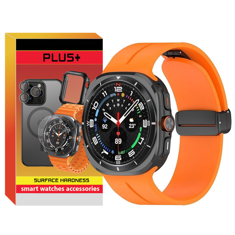 بند پلاس مدل Magnetic ORG PL مناسب برای ساعت هوشمند سامسونگ Galaxy Watch 7 Ultra 47mm