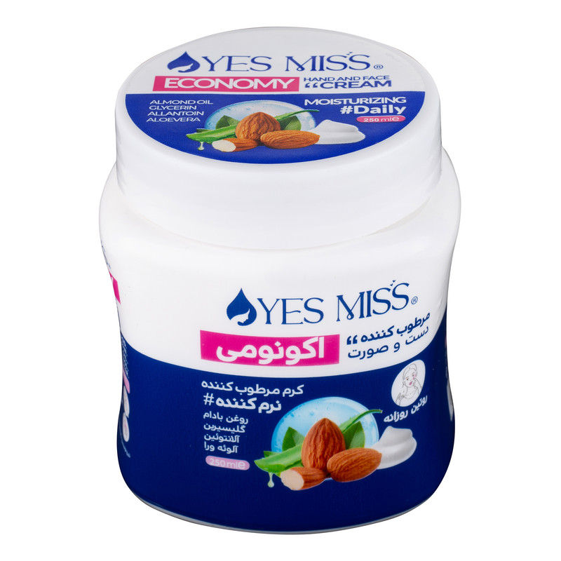کرم مرطوب کننده یس میس مدل روغن بادام کد 02 حجم 250 میلی لیتر