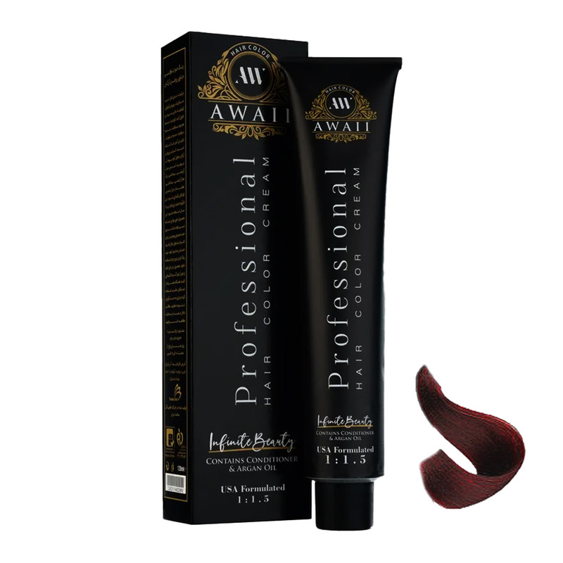 رنگ مو آوایی شماره 6.667 حجم 120 میلی لیتر رنگ شکلاتی بنفش تیره