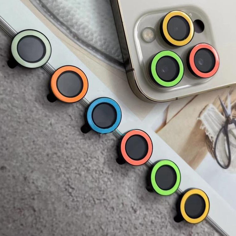 محافظ لنز دوربین مدل رینگی شبرنگ مناسب برای گوشی موبایل اپل Iphone 13 pro max