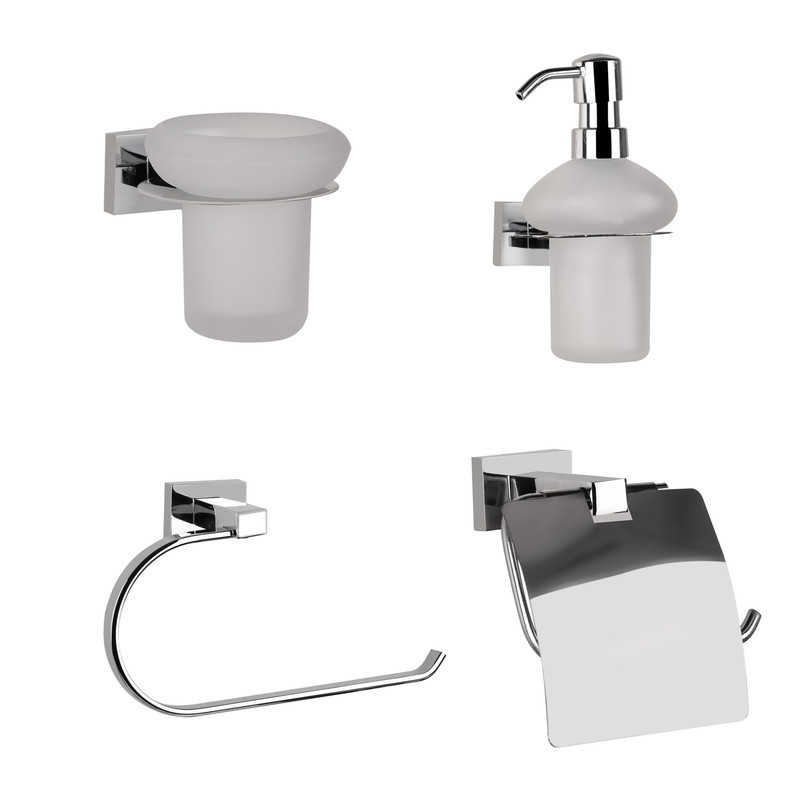 ست سرویس بهداشتی 4 تکه دلفین مدل Est-4-Pcs