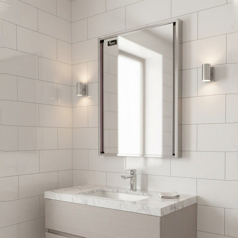 آینه سرویس‌ بهداشتی دلفین مدل 1088 سایز 54x40 سانتی متر