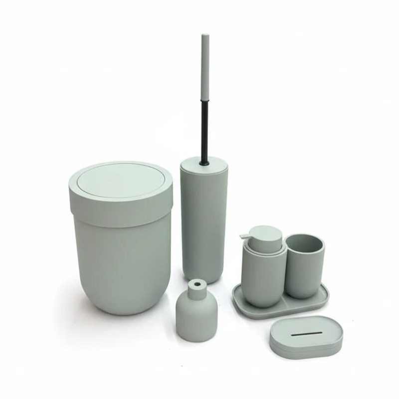 ست سرویس بهداشتی 7 تکه دلفین مدل Nl-720-gre