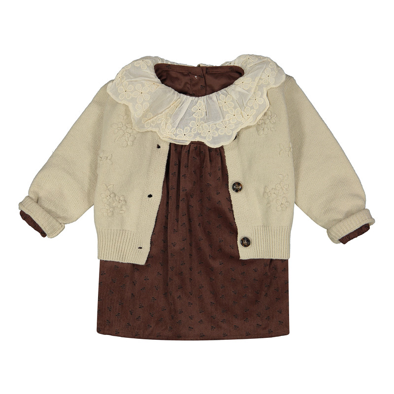 ست پیراهن و ژاکت نوزادی مدل S-13