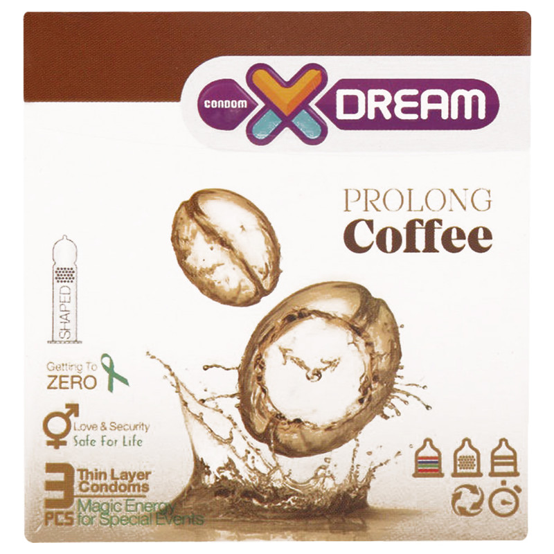 کاندوم ایکس دریم مدل Coffee بسته 3 عددی