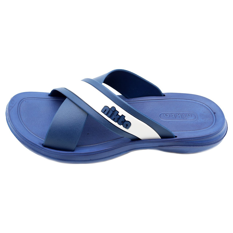 دمپایی مردانه نیکتا مدل M196 رنگ سرمه ای سفید