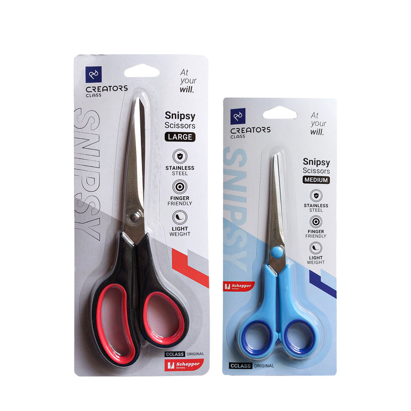 قیچی ساده کریتورز کلاس مدل اسنیپسی طرح خیاطی بسته 2 عددی