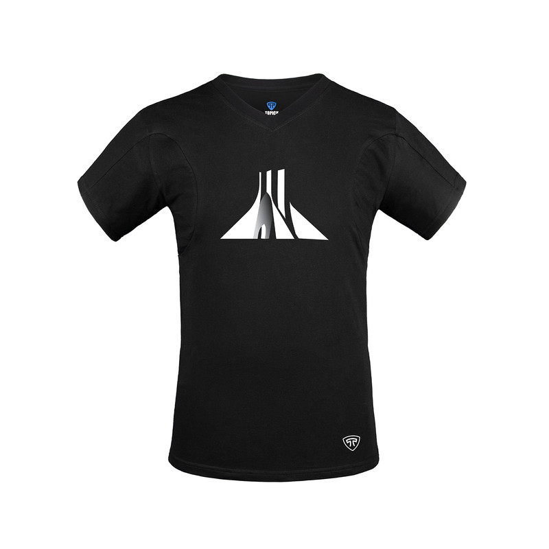 تی شرت آستین کوتاه مردانه تاپیک مدل نانو آنتی باکتریال ضدتعریق یقه هفت بسته طرح برج آزادی