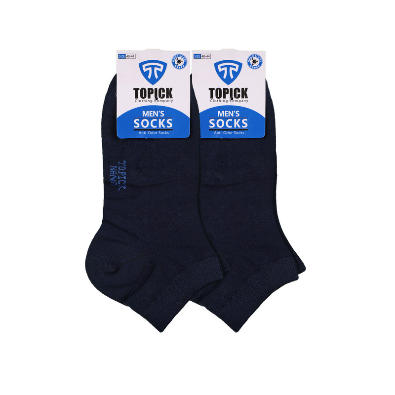 جوراب ساق کوتاه مردانه تاپیک مدل نانو آنتی باکتریال بسته دو عددی