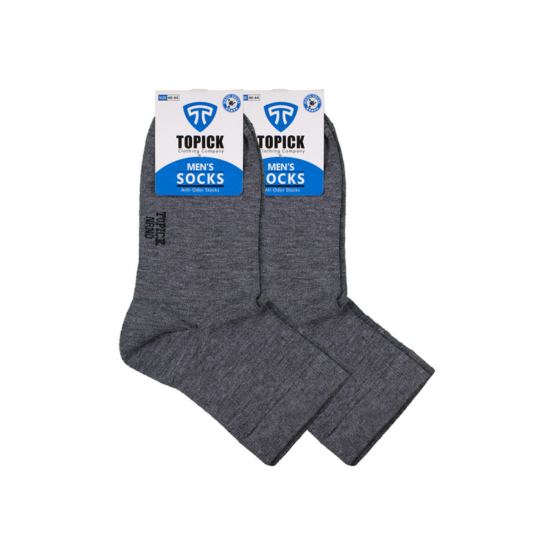 جوراب ساق کوتاه مردانه تاپیک مدل نانو آنتی باکتریال بسته دو عددی