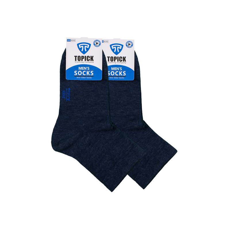 جوراب ساق بلند مردانه تاپیک مدل نانو آنتی باکتریال بسته دو عددی