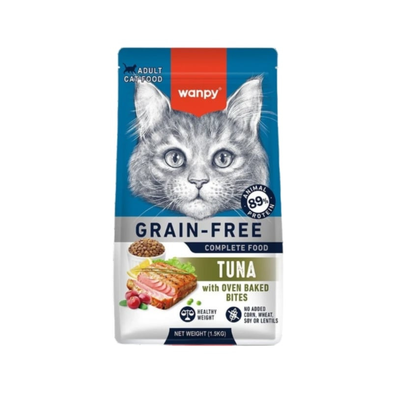 غذا خشک گربه بالغ ونپی مدل گرین فری طعم TUNA وزن 1.5 کیلوگرم