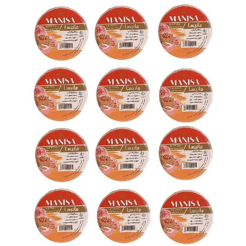 پد لاک پاک کن مانیسا مدل شقایق بسته 12 عددی