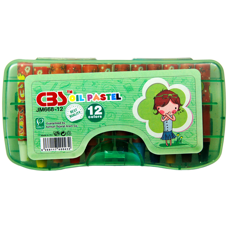 پاستل روغنی 12 رنگ سی بی اس کد JM668-12 D&P