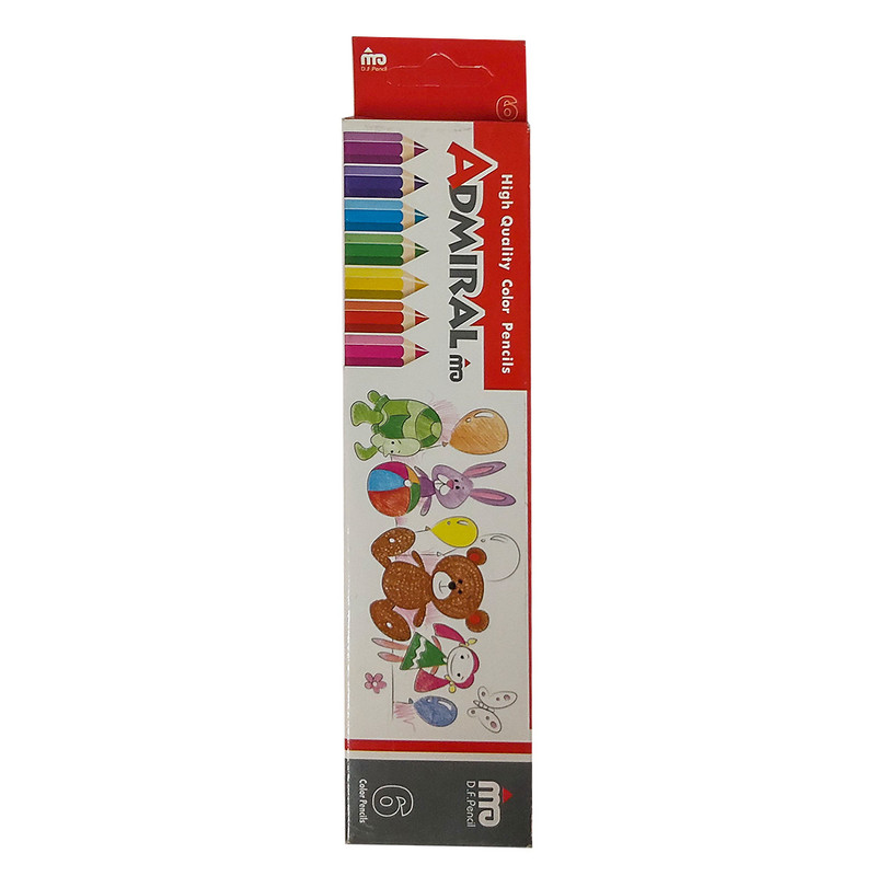 مداد رنگی 6 رنگ ادمیرال کد 14