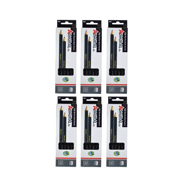 مداد مشکی ادمیرال مدل Ogips بسته 6 عددی