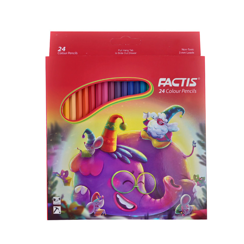 مداد رنگی 24 رنگ فکتیس طرح فیل مهربان