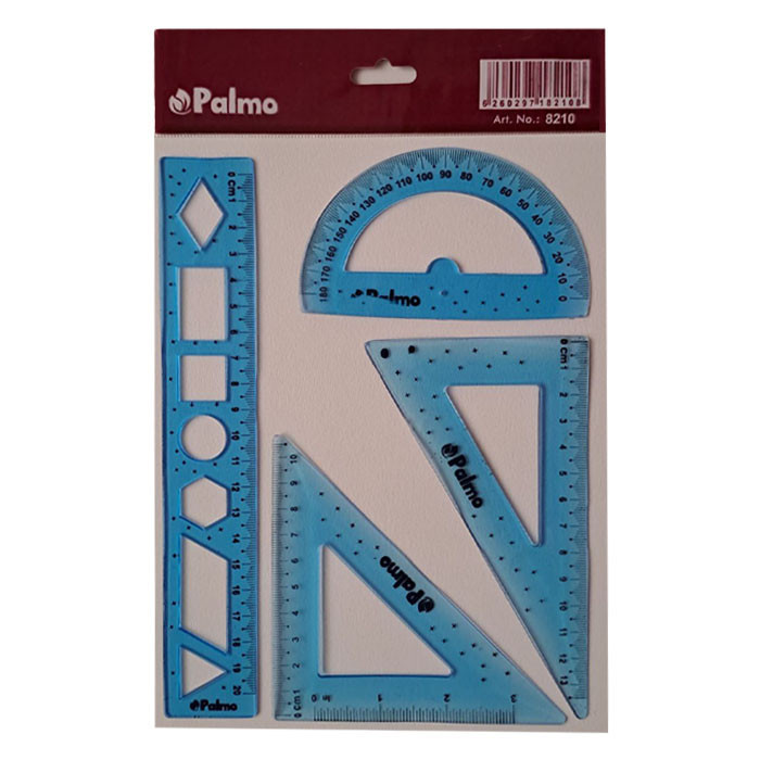 ست خط کش پالمو مدل ژله ای بسته 4 عددی