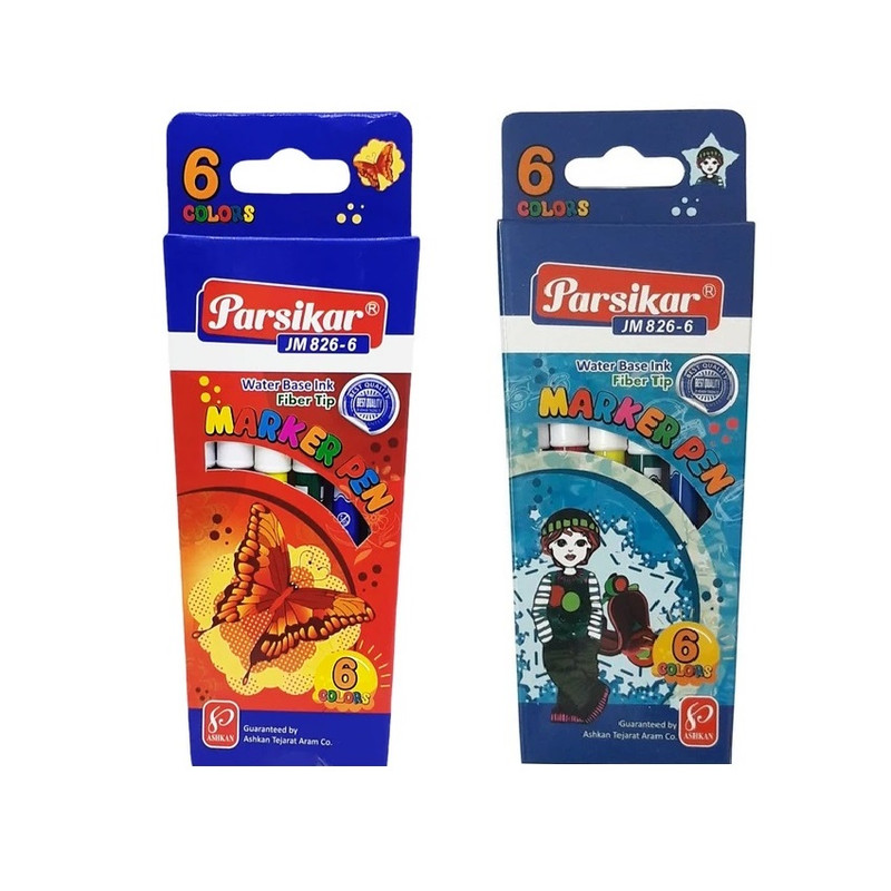 ماژیک رنگ آمیزی پارسیکار مدل jm826 کد 007 بسته 2 عددی