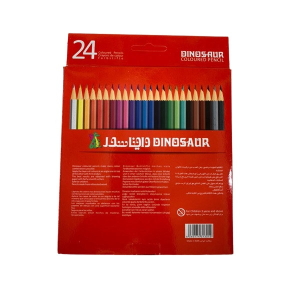 مداد رنگی 24 رنگ مدل دایناسور ایس کد 01