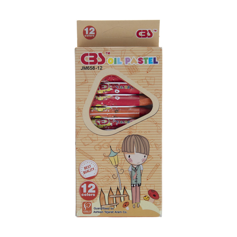 مداد شمعی 12 رنگ سی بی اس مدل JM658-12-2