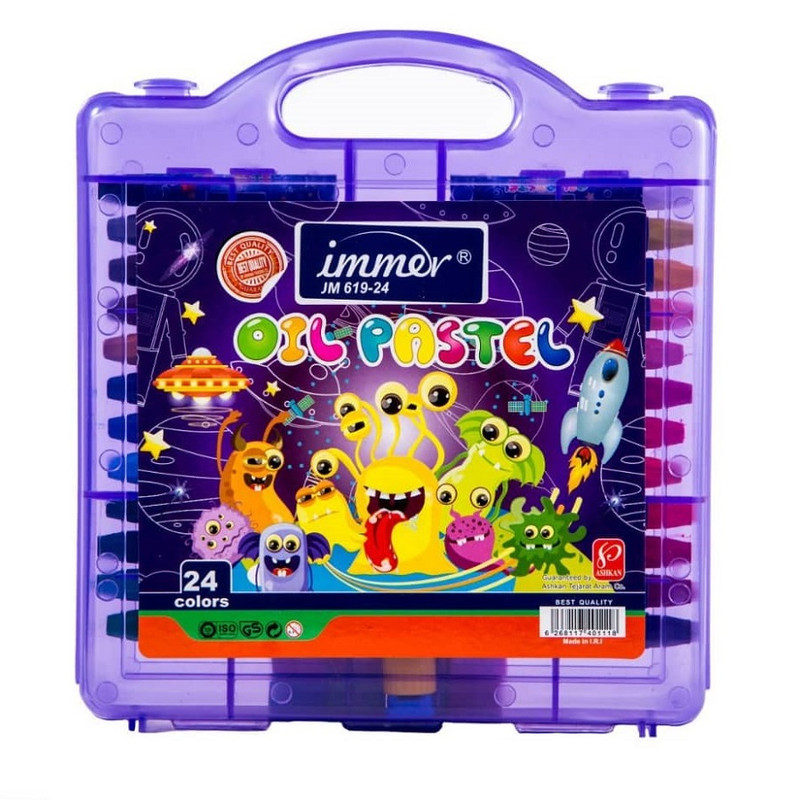 پاستل روغنی 24 رنگ ایمر مدل JM-619-24