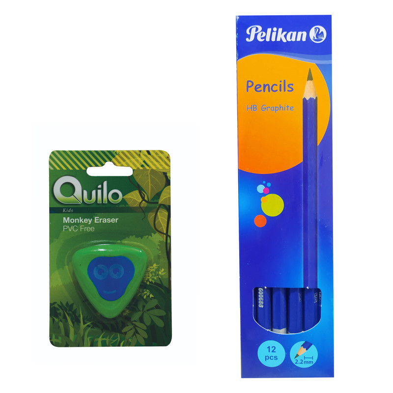 مداد مشکی پلیکان مدل HP کد 111 به همراه پاک کن مجموعه 13 عددی