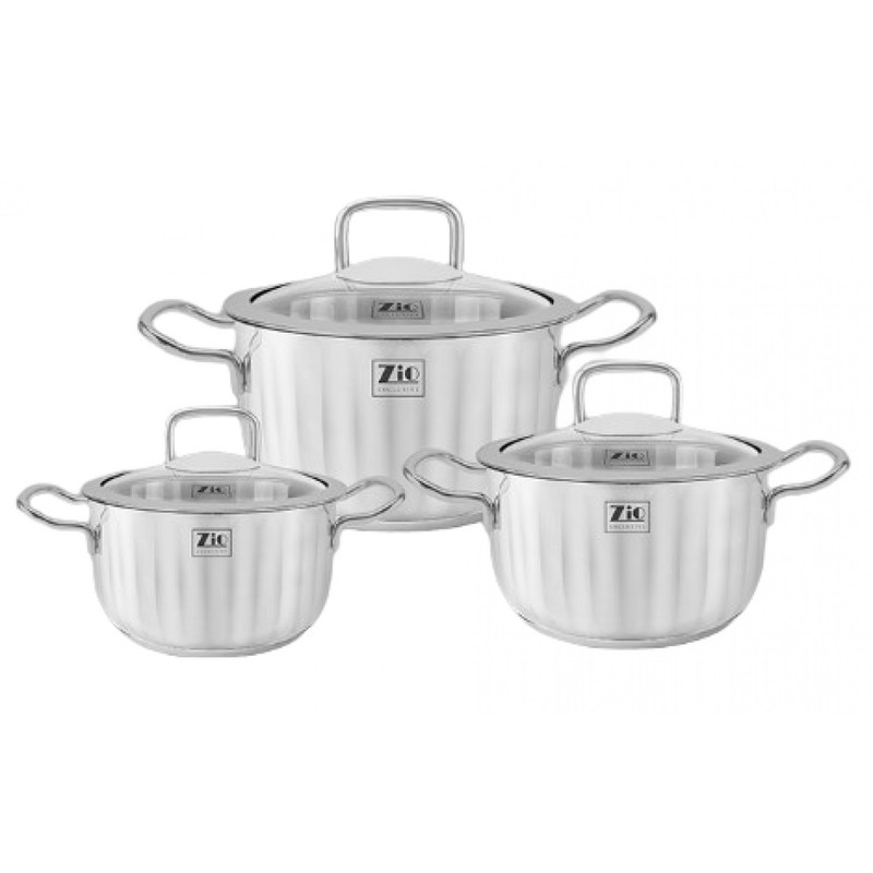 سرویس قابلمه استیل ۶ پارچه زیو مدل ZCS-1516-S22